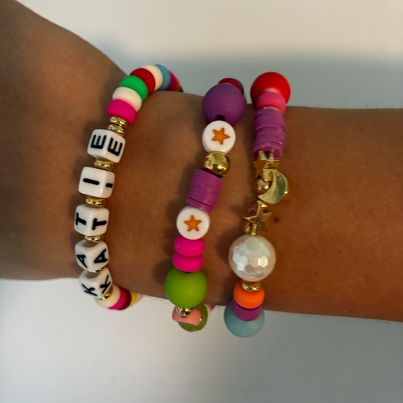 Stretchy Preppy Colorful Bracelets, Pack of 3 - Picture 3 of 3